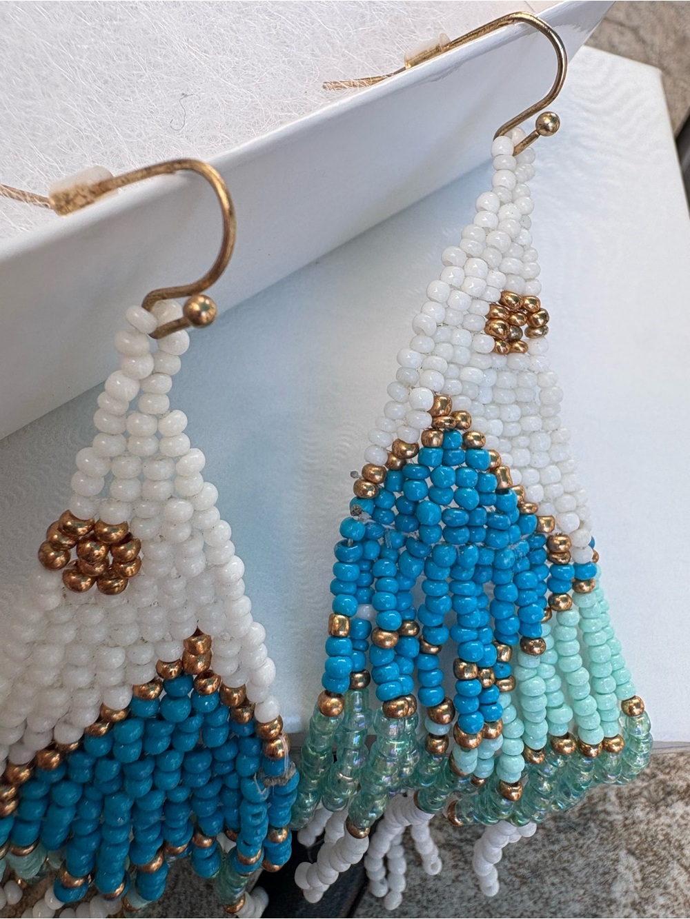 Artisan Handmade beaded earrings - Picture 2 of 4